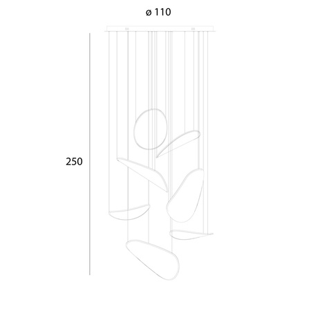 Ekskluzywna kaskadowa lampa wisząca MAXLIGHT P0634D EMPIRE 121W, CHROM