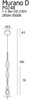 Lampa wisząca Murano D (P0248) MAXlight - elegancki żyrandol do nowoczesnych wnętrz