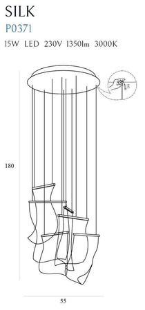 Lampa wisząca SILK ściemnialna (P0371D) - MAXlight Elegancja w każdym szczególe