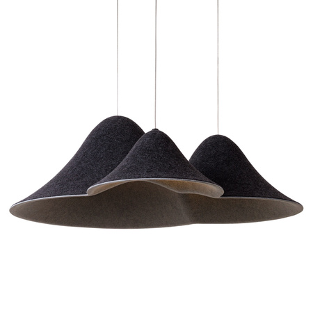 Wisząca lampa filcowa MAXlight (P0565) BELMOND CZARNO-SZARA - elegancja i styl w Twoim wnętrzu!