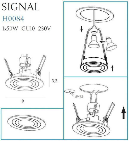 Oprawa podtynkowa MAXlight SIGNAL I (H0084) – nowoczesne oświetlenie do Twojego wnętrza.