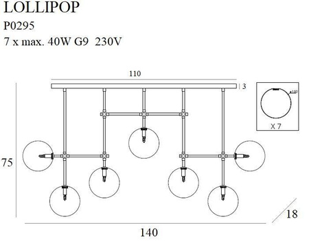 Lampa sufitowa LOLLIPOP (P0295) - Nowoczesne oświetlenie MAXlight do Twojego wnętrza