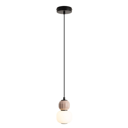 MAXLIGHT P0625 LAMPA WISZACA MODERN 5W, OPAL + MEDIUM BROWN