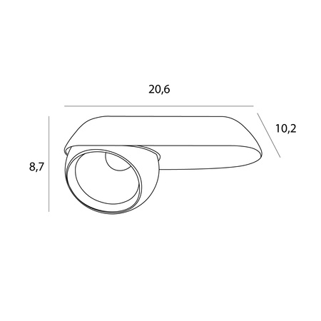 MAXlight Lampa sufitowa Zeus 10W (C0264) - elegancka czarna oświetlenie do nowoczesnych wnętrz.
