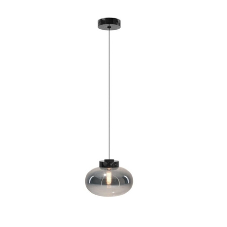 Lampa wisząca MOONSTONE - szkło dymione z czarnym marmurem (P0515) | MAXlight