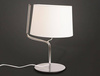 MAXlight Lampa Stołowa Chicago (T0030) - Chrom + Biały Abażur, Elegancja w Twoim Wnętrzu!