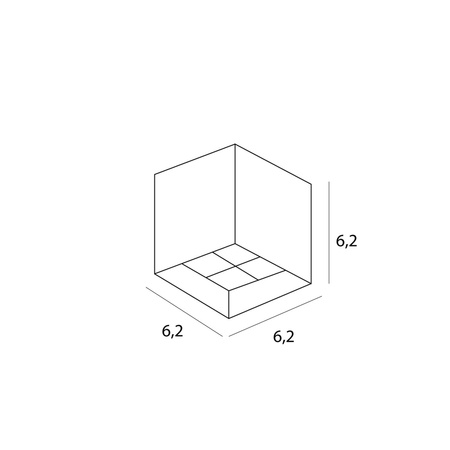 Kwadratowa lampa sufitowa MAXlight (C0251) X-LINE 5W – Nowoczesne oświetlenie do każdego wnętrza!