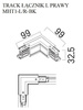 Łącznik "L" DOBAC TRACK prawy czarny (MHT1-L/R-BK) - MAXlight Elegancja i funkcjonalność w jednym!