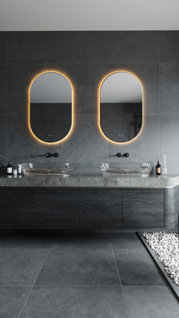 Podświetlane ściemnialne lustro MAXlight (W0388) 60x100 cm - elegancja i funkcjonalność w Twojej łazience!