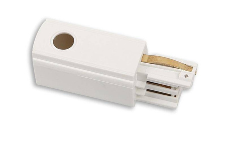 Końcówka zasilająca DOBAC TRACK lewa biała (MHT1-C/L-WH) - MAXlight do systemów oświetleniowych.