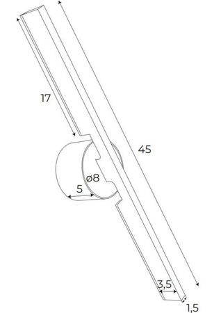 MAXlight Kinkiet Merano II Złoty (W0347) – Elegancja i styl w twoim wnętrzu.