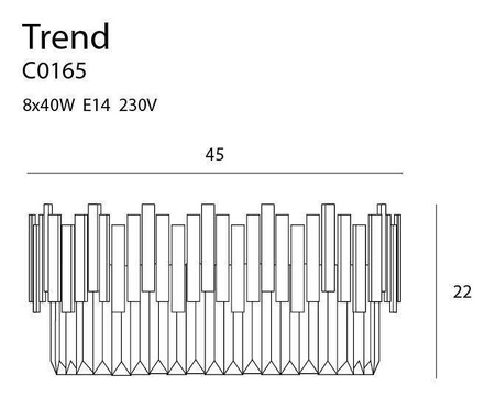 Plafon MAXlight TREND 45 cm (C0165) - nowoczesny design dla Twojego wnętrza!