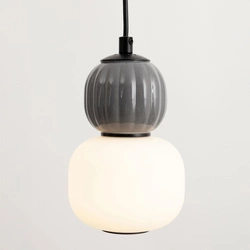 MAXLIGHT P0626 LAMPA WISZACA MODERN 5W, OPAL + DARK GREY