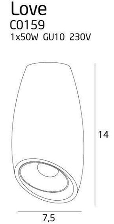 Lampa sufitowa LOVE od MAXlight (C0159) - Elegancja i styl w Twoim wnętrzu!