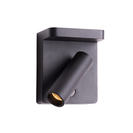 Kinkiet LOFER z indukcyjną ładowarką, czarny (W0374) - MAXlight