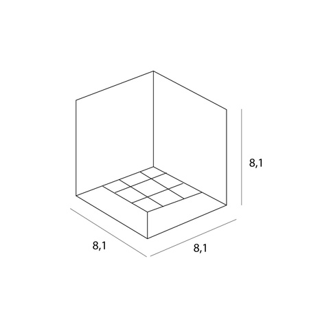 Kwadratowa lampa sufitowa MAXlight (C0252) X-LINE 10W - elegancja i nowoczesność w twoim wnętrzu!