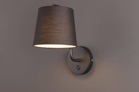 MAXlight Kinkiet Chicago (W0194) - elegancka lampa z czarnym abażurem