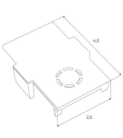 MAXlight MA0011 - Zaślepka końcowa do szyn wpuszczanych MT0006 i MT0007, estetyczne wykończenie dla Twoich instalacji.
