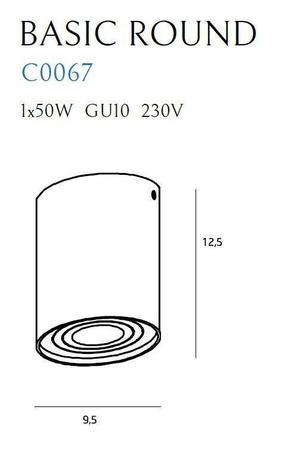 Lampa sufitowa MAXlight BASIC ROUND (C0067) - Nowoczesne oświetlenie do każdego wnętrza!