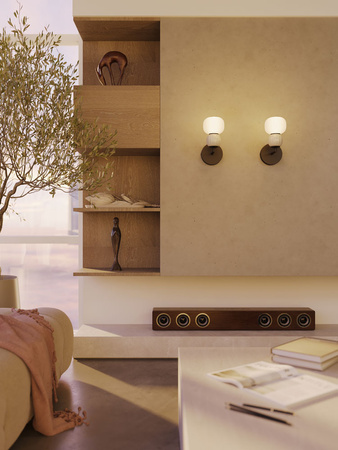 MAXLIGHT W0399 KINKIET MODERN 5W, OPAL + MEDIUM BROWN